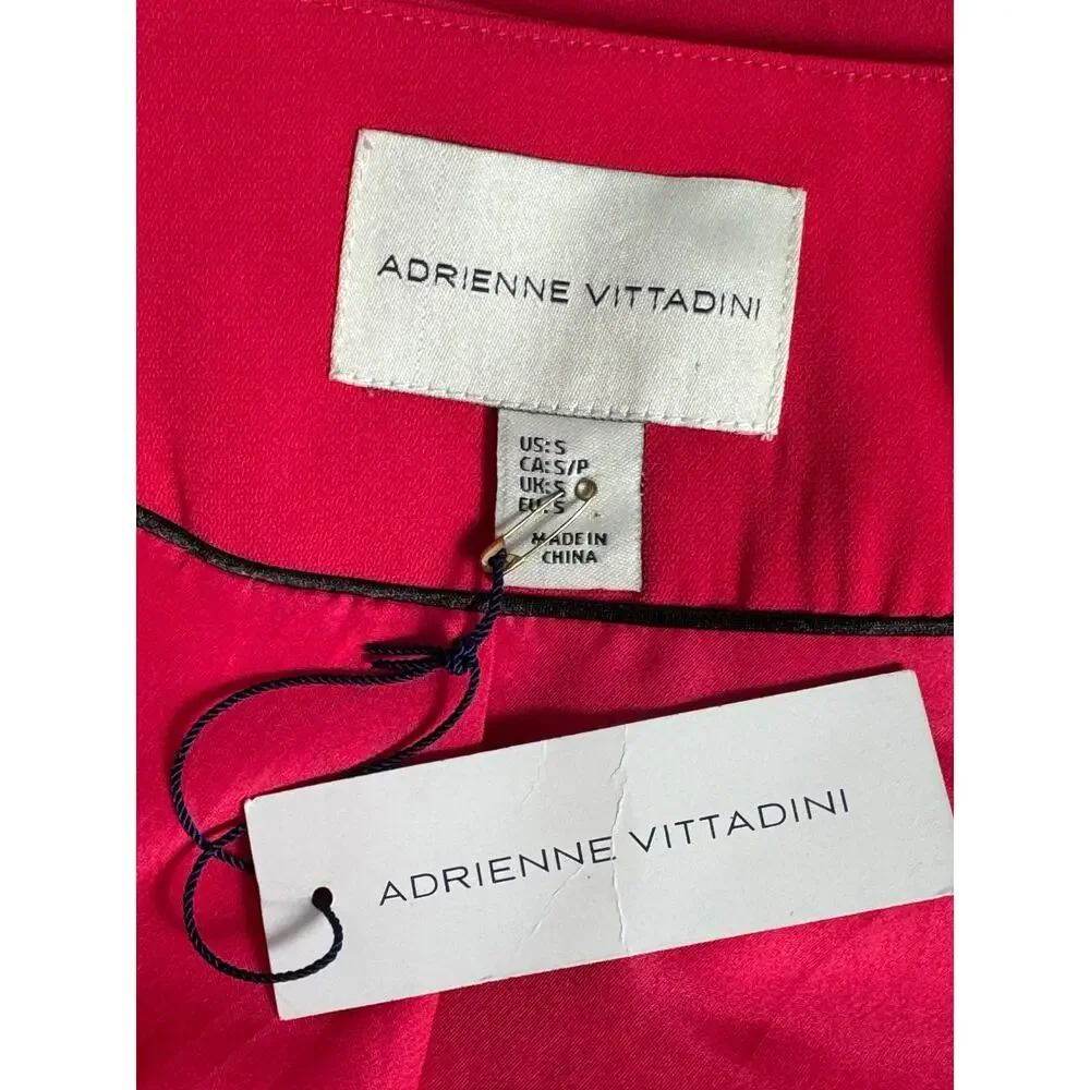 NWT Adrienne Vittadini‎ Hot Pink Open Front Blazer Size S